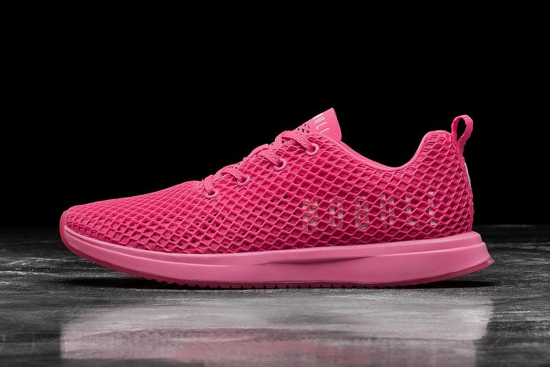 Nobull Neon Pink Mesh Runner Women's Running Shoes Pink | USA L1773I